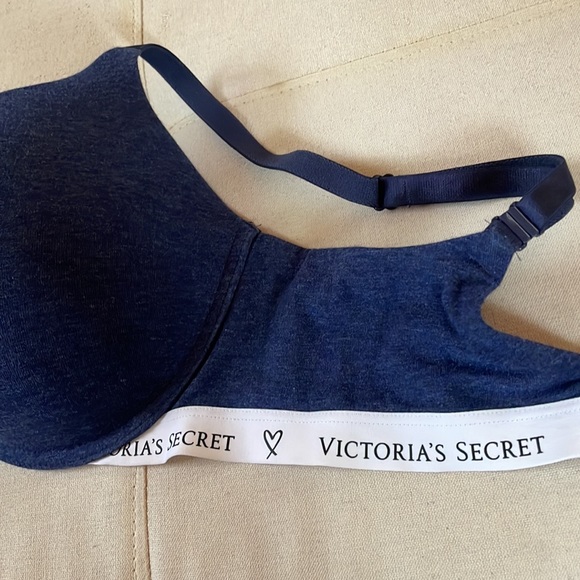Victoria’s Secret THE T-SHIRT Denim Blue Lightly-lined Demi Bra 34dd - Picture 2 of 9